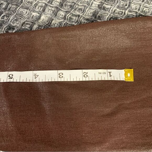 7 FOR ALL MANKIND Coated Brown Ankle Super Skinny High Waist Jeans Waist 25 #773 - Picture 4 of 14